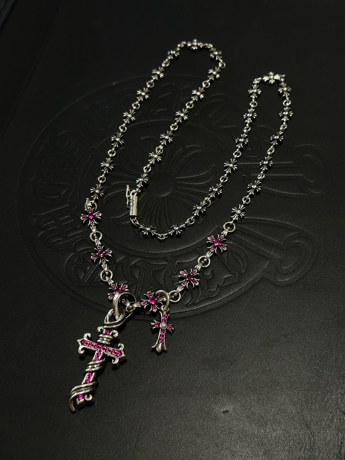 Chrome Hearts Sterling Silver Cross Necklace