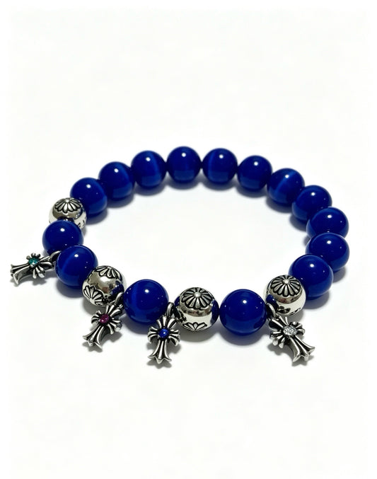 Chrome Hearts Sterling Silver Cross Bracelet