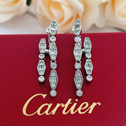 Cartier Silver Brass Tassel Earrings