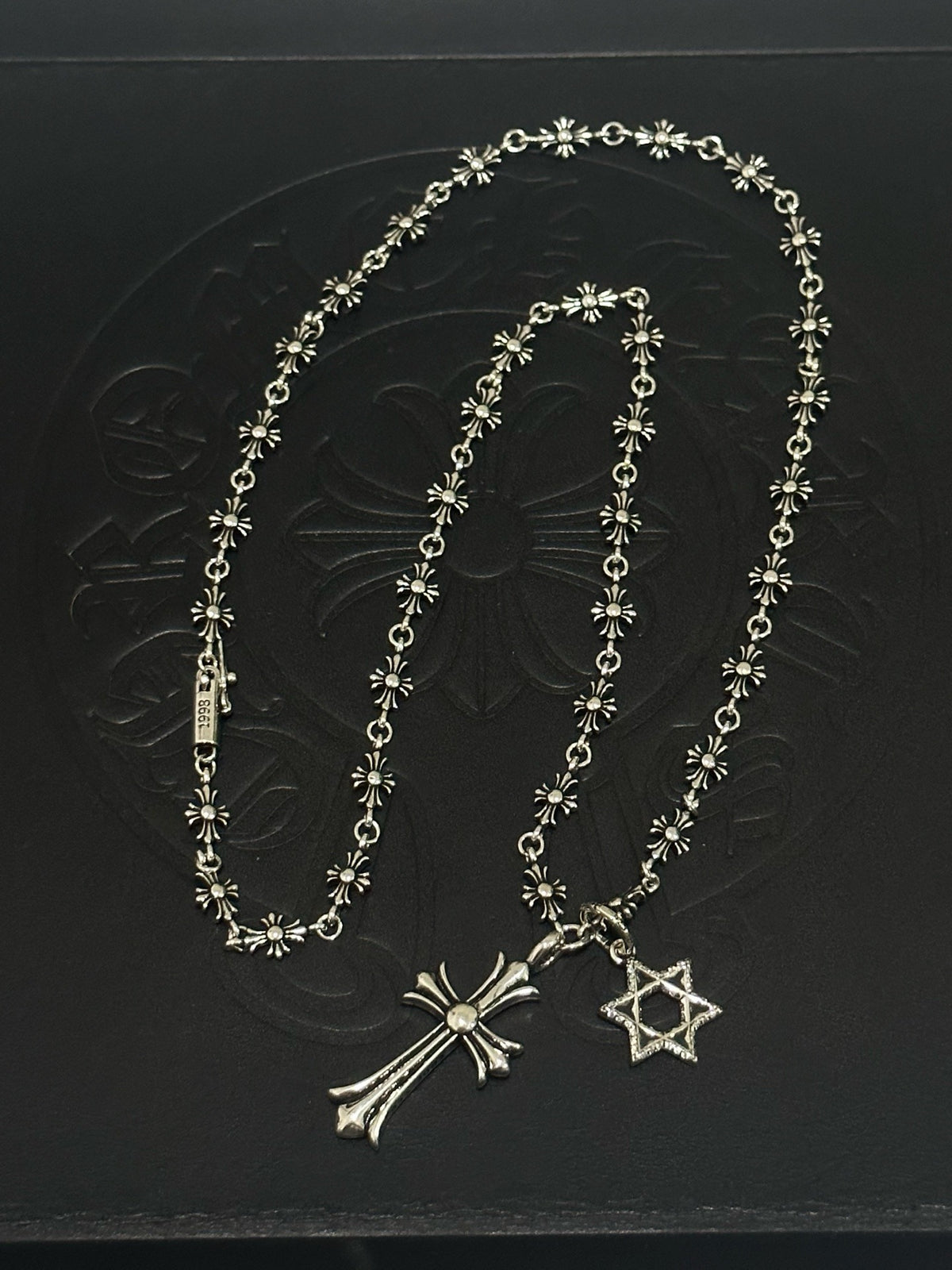 Chrome Hearts Sterling Silver Cross Necklace