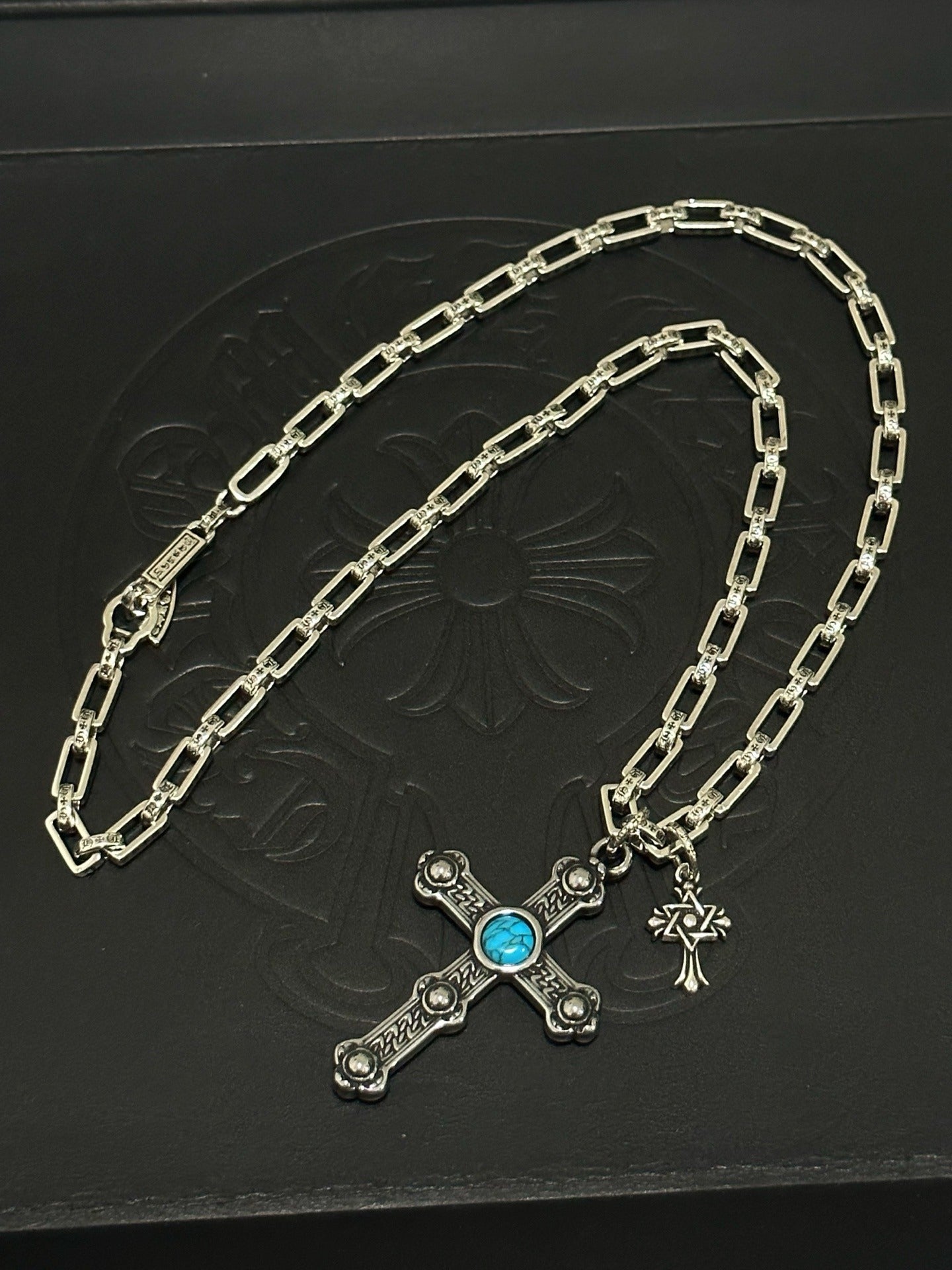 Chrome Hearts Sterling Silver Cross Necklace