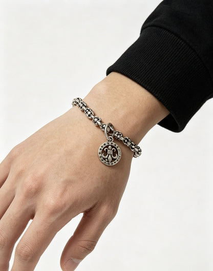 Chrome Hearts Sterling Silver Cross Bracelet