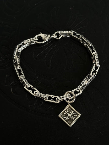 Chrome Hearts Sterling Silver Cross Bracelet