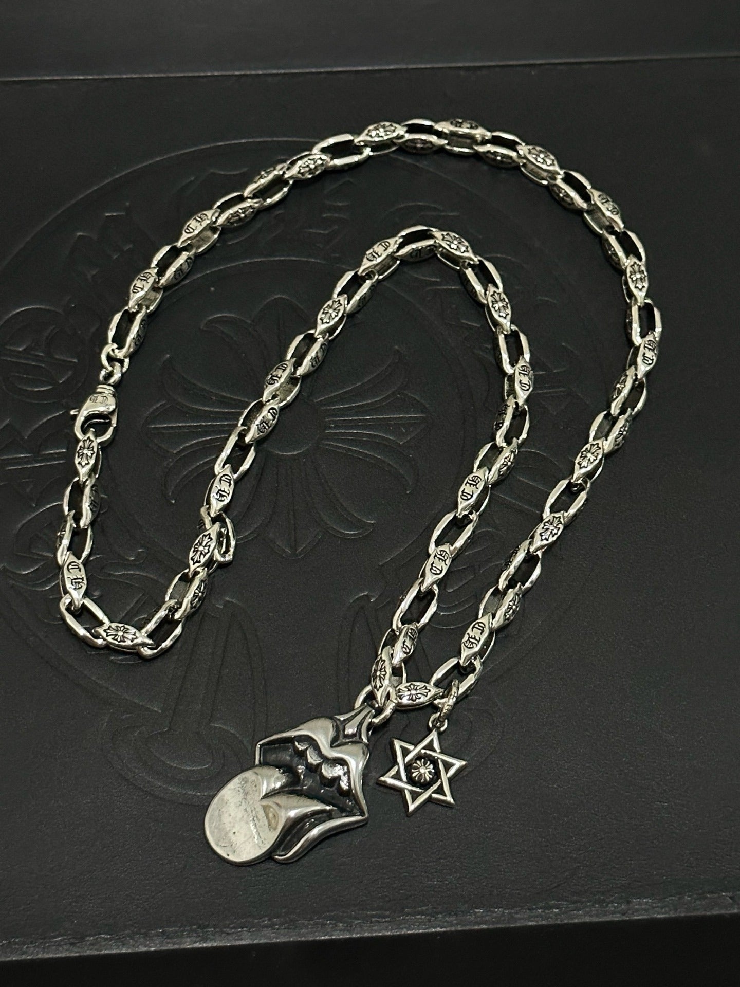 Chrome Hearts Sterling Silver Cross Necklace