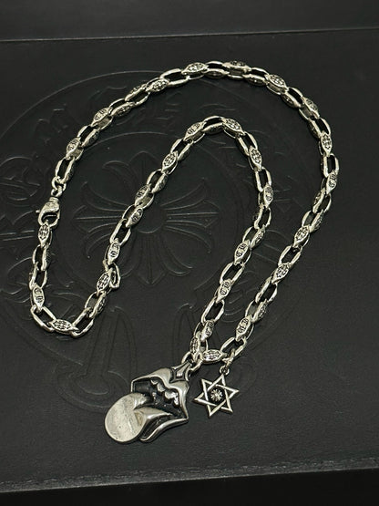 Chrome Hearts Sterling Silver Cross Necklace