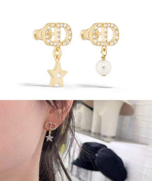 Dior Sterling Silver Star Earrings