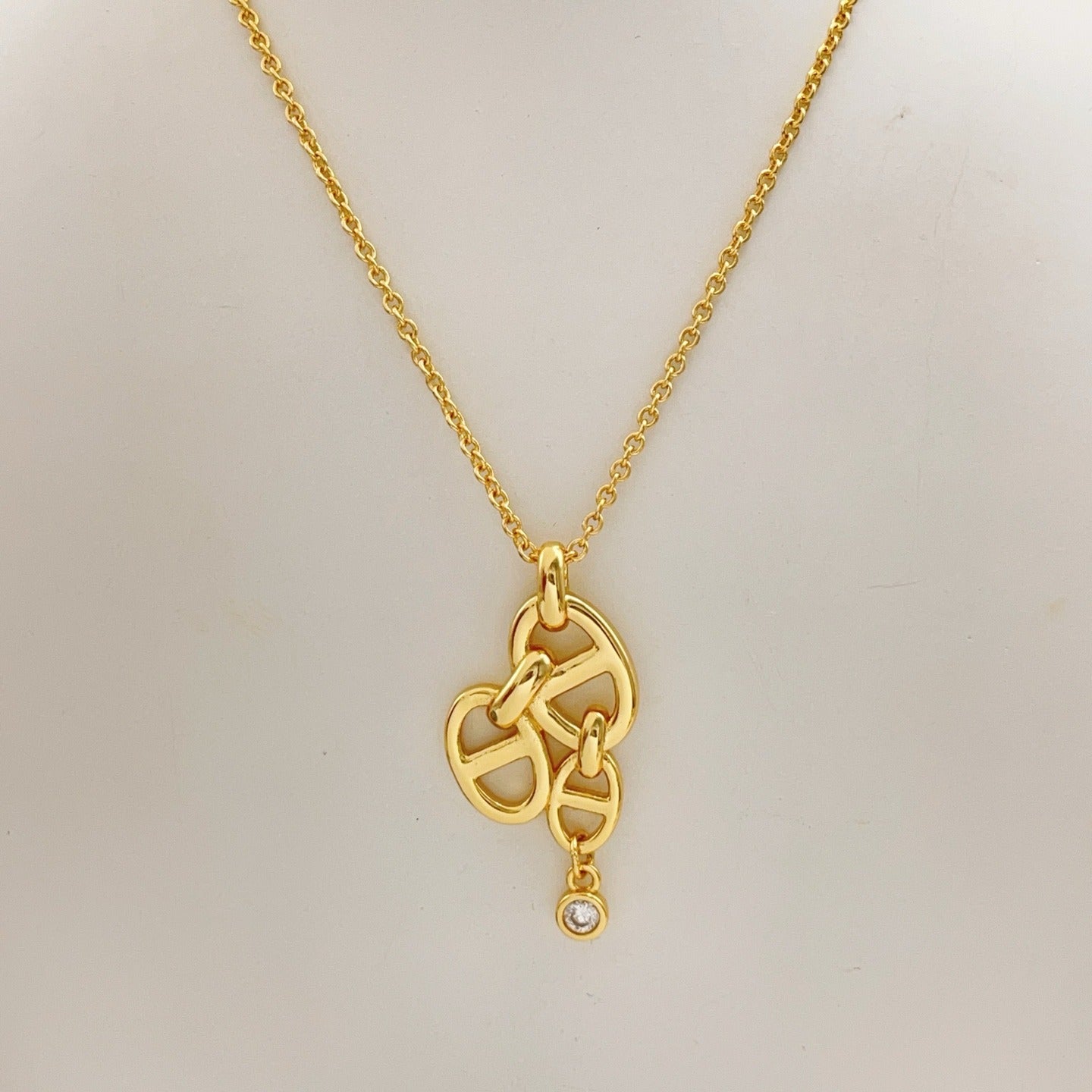 Hermes Gold Brass Tassel Necklace