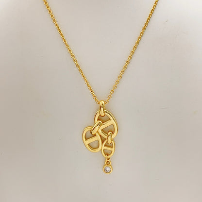 Hermes Gold Brass Tassel Necklace