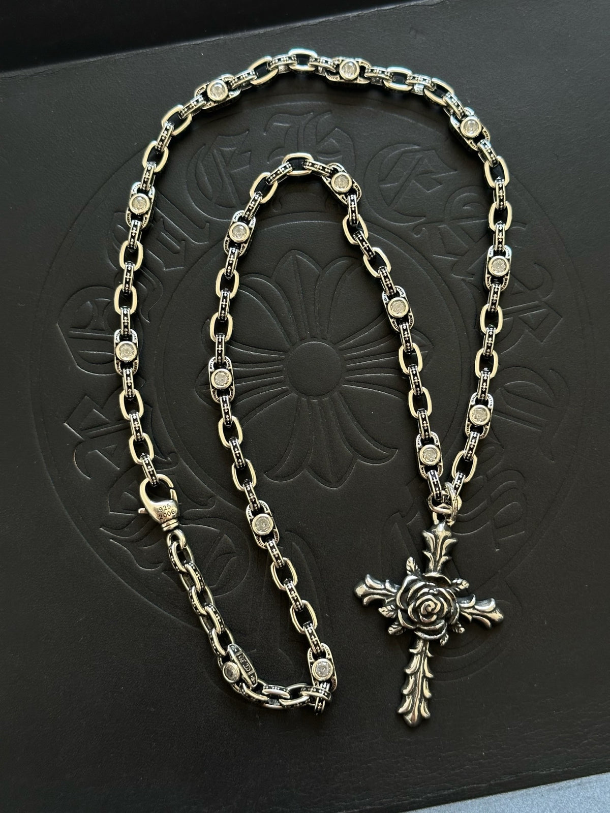 Chrome Hearts Sterling Silver Cross Necklace