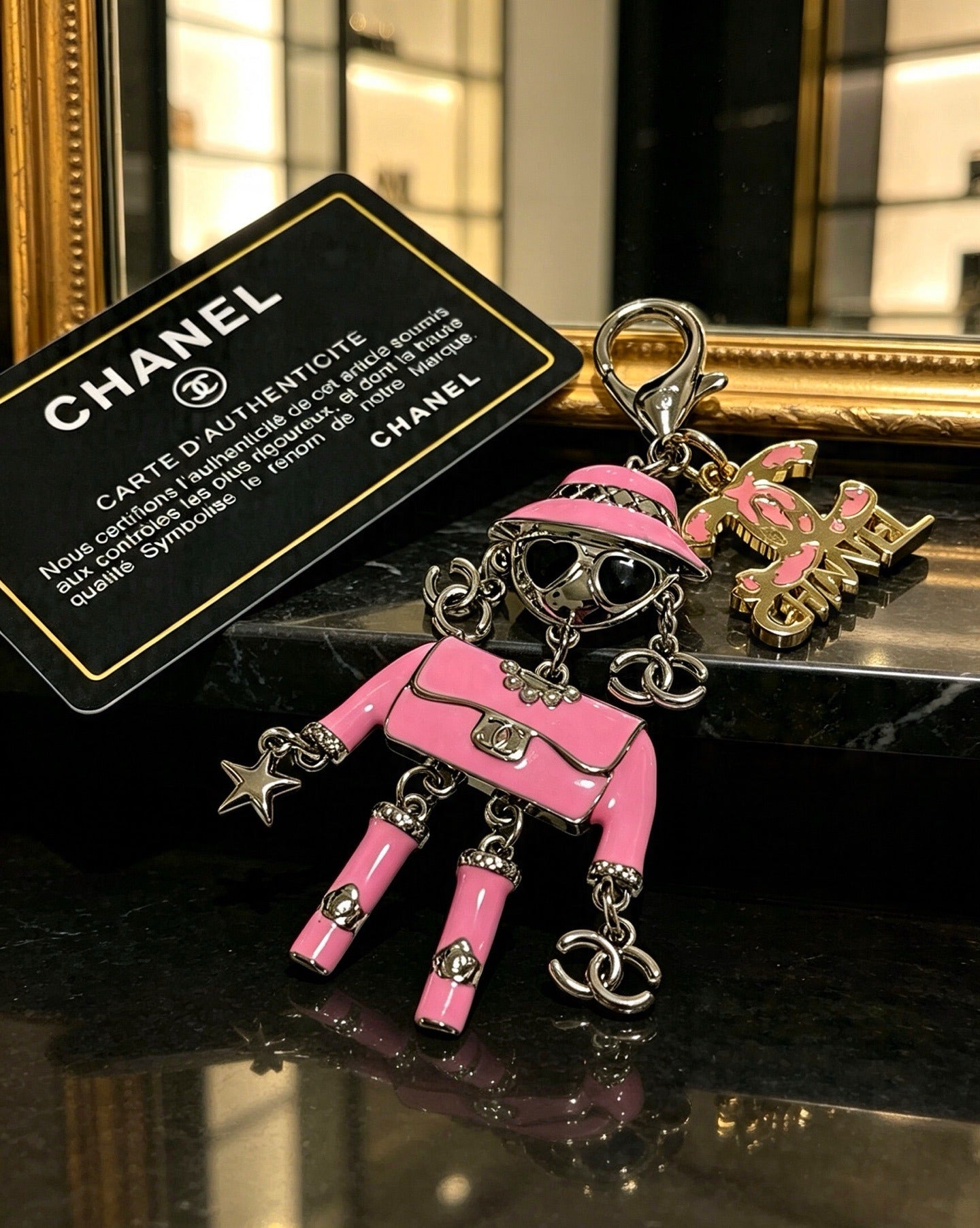 Chanel Vintage-Finish Keychain