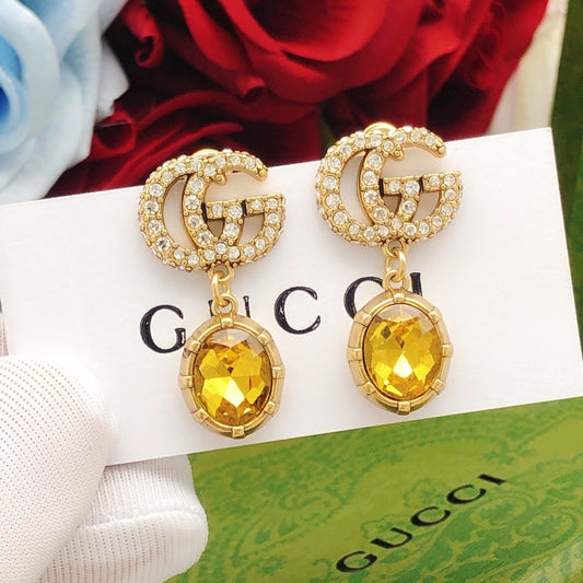 Gucci Black Crystal Earrings