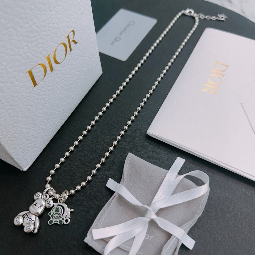 Dior Sterling Silver Chain Necklace