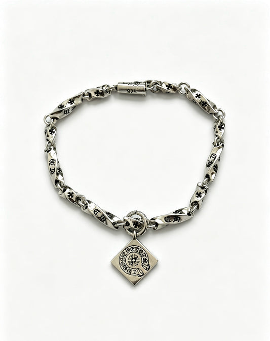 Chrome Hearts Sterling Silver Cross Bracelet