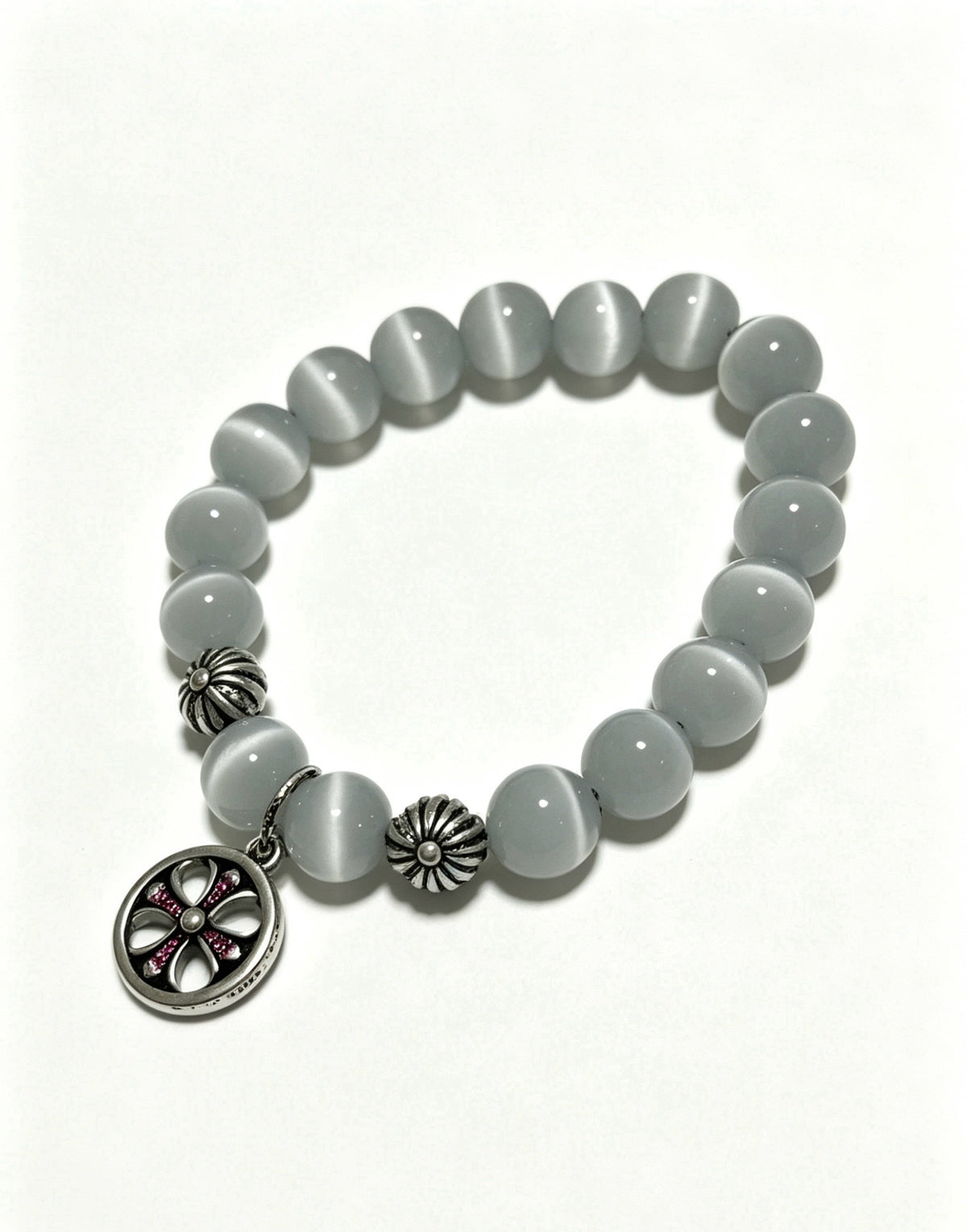Chrome Hearts Sterling Silver Cross Bracelet