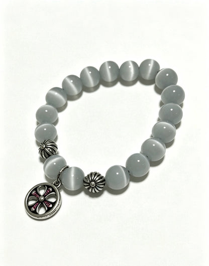 Chrome Hearts Sterling Silver Cross Bracelet