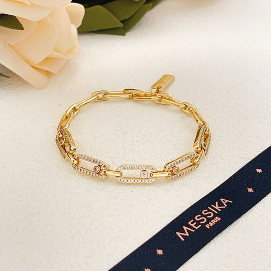 Messika Gold Brass Pave Bracelet