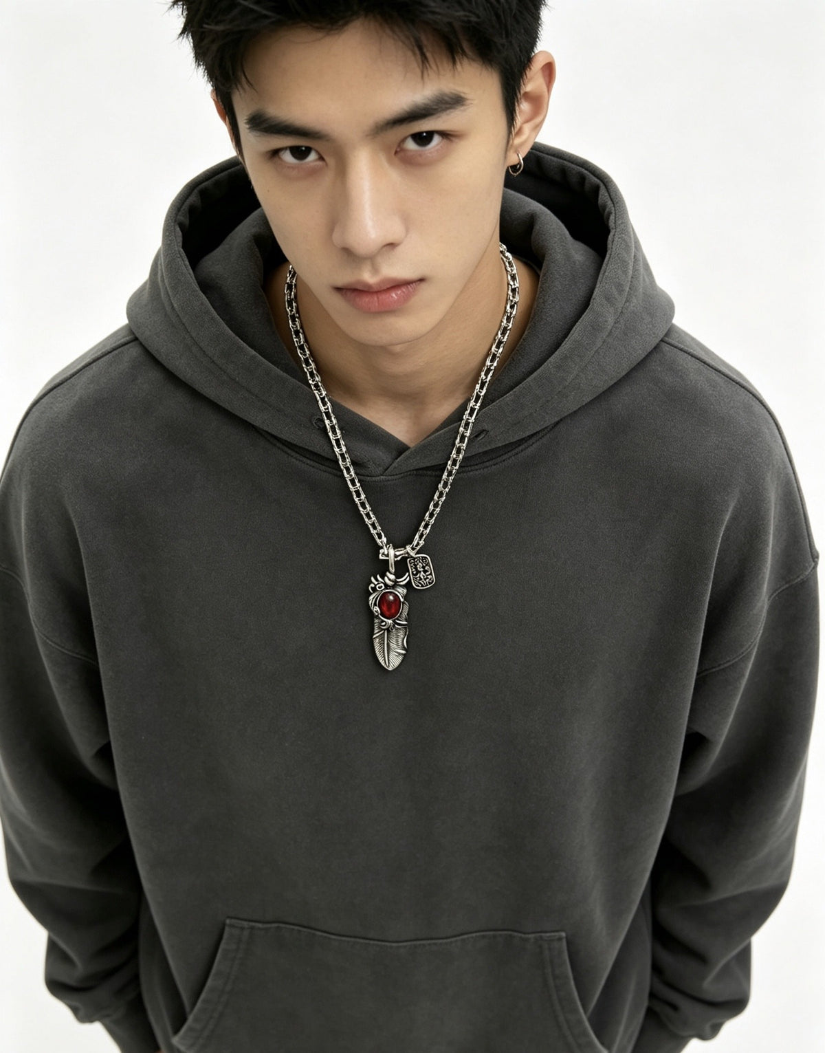 Chrome Hearts Sterling Silver Cross Necklace