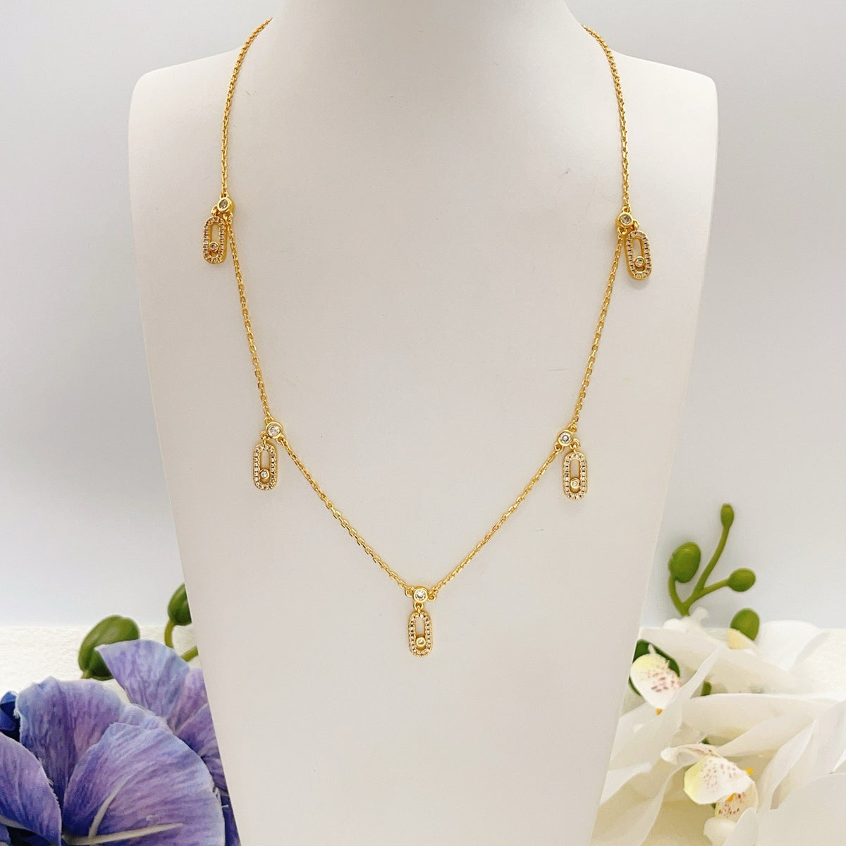 Messika Gold Brass Tassel Necklace
