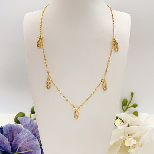 Messika Gold Brass Tassel Necklace
