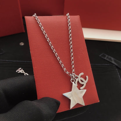 Chanel Brass Star Necklace