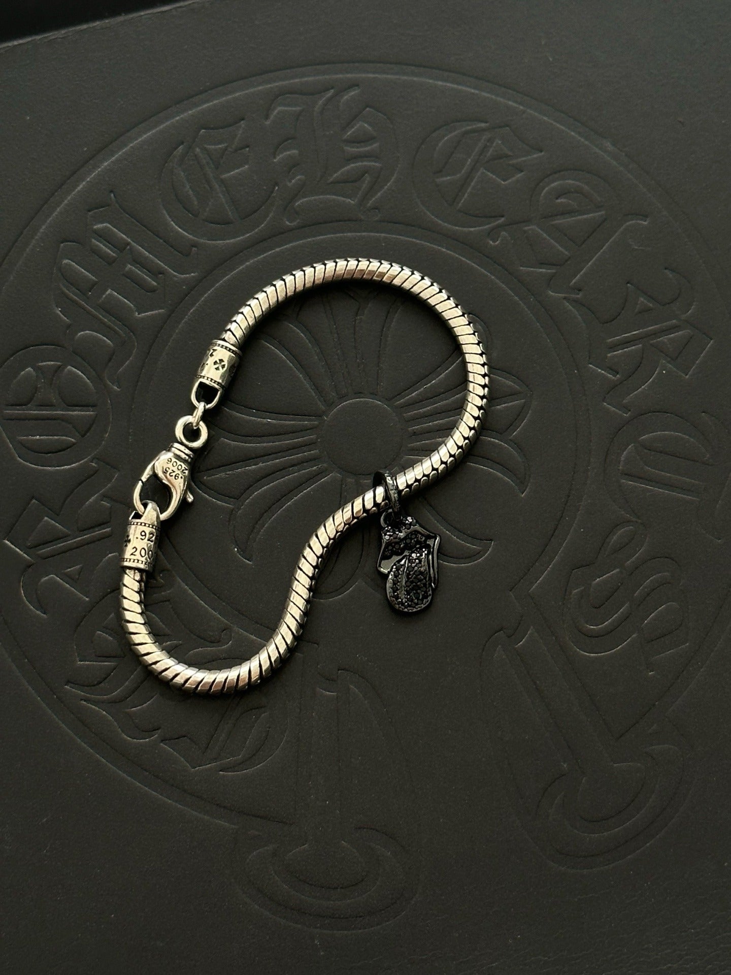 Chrome Hearts Sterling Silver Cross Bracelet