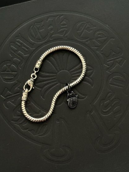 Chrome Hearts Sterling Silver Cross Bracelet