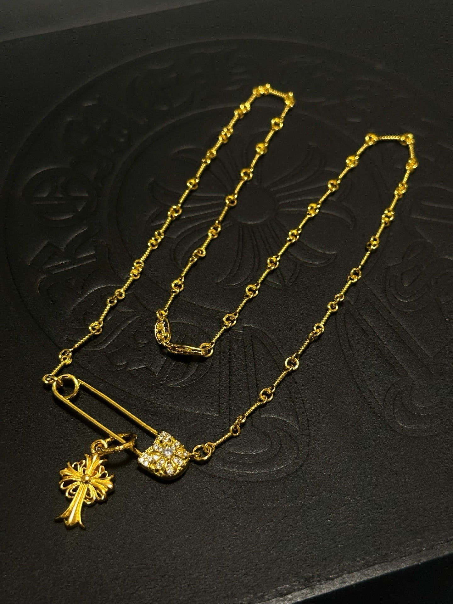 Chrome Hearts Sterling Silver Cross Necklace