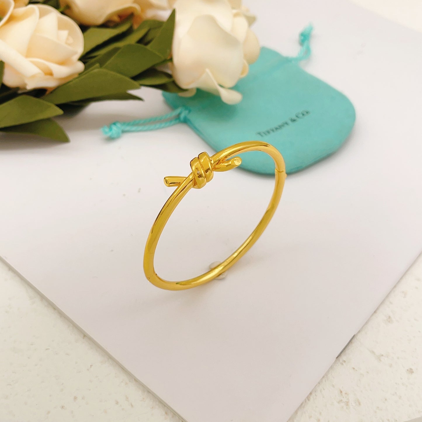 Tiffany & Co. Gold Brass Knot Bracelet
