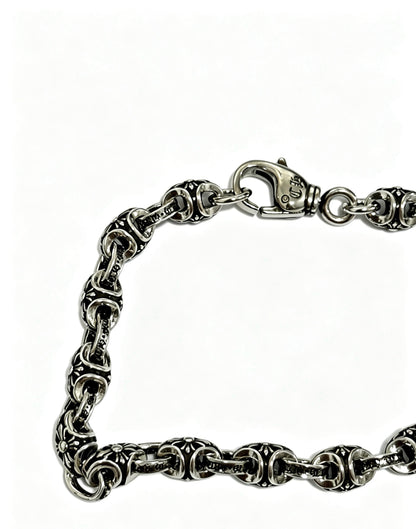 Chrome Hearts Sterling Silver Cross Bracelet
