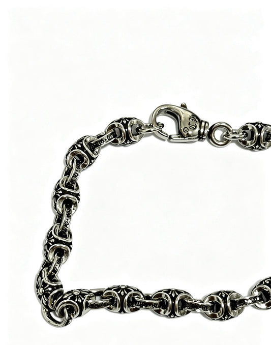 Chrome Hearts Sterling Silver Cross Bracelet