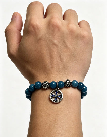 Chrome Hearts Sterling Silver Cross Bracelet