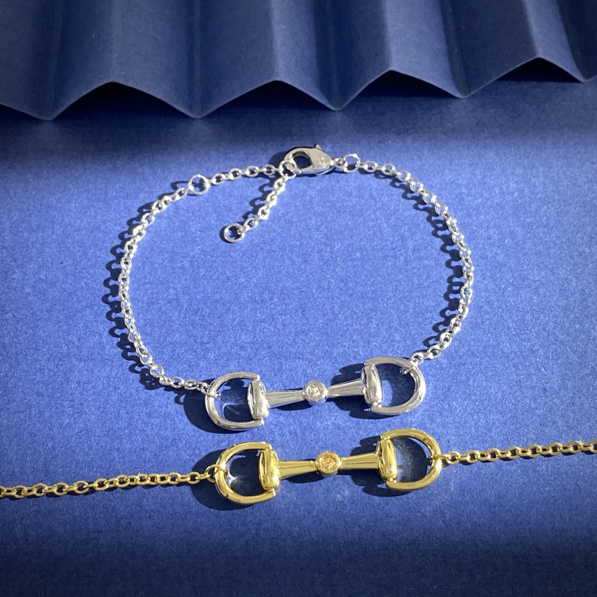 Gucci Silver Brass Horsebit Bracelet