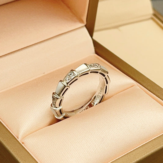 Bvlgari Silver Brass Ring