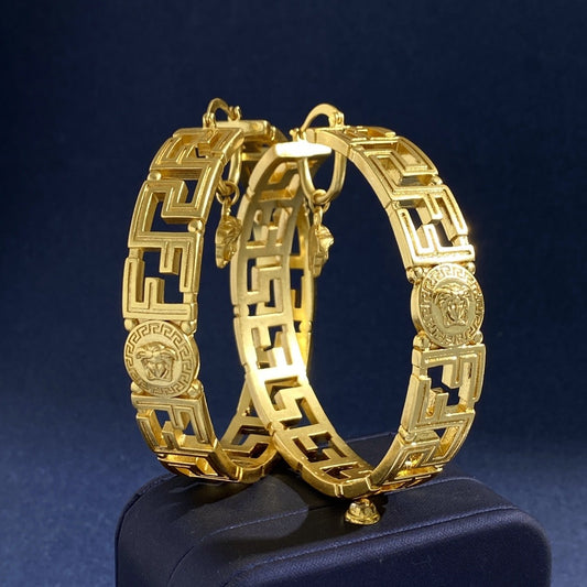 Fendi Brass Medusa Earrings
