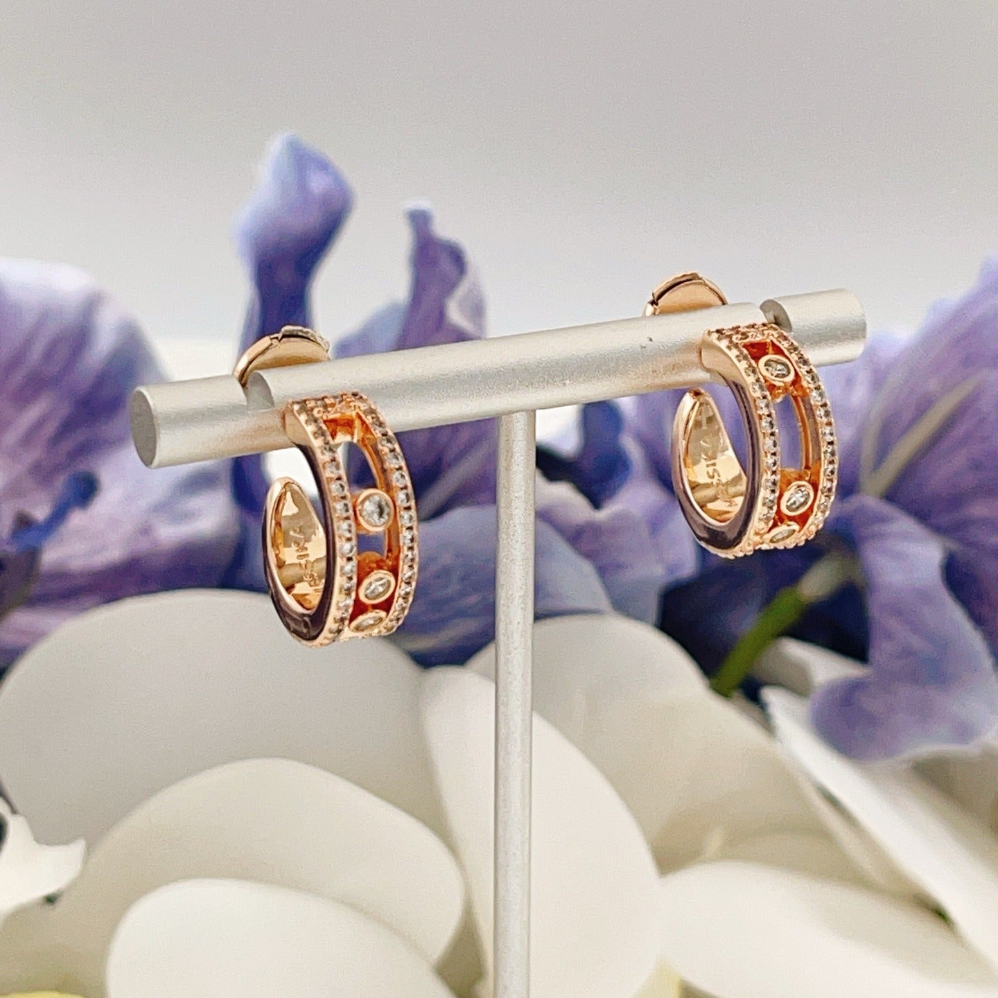 Messika Brass Round Earrings