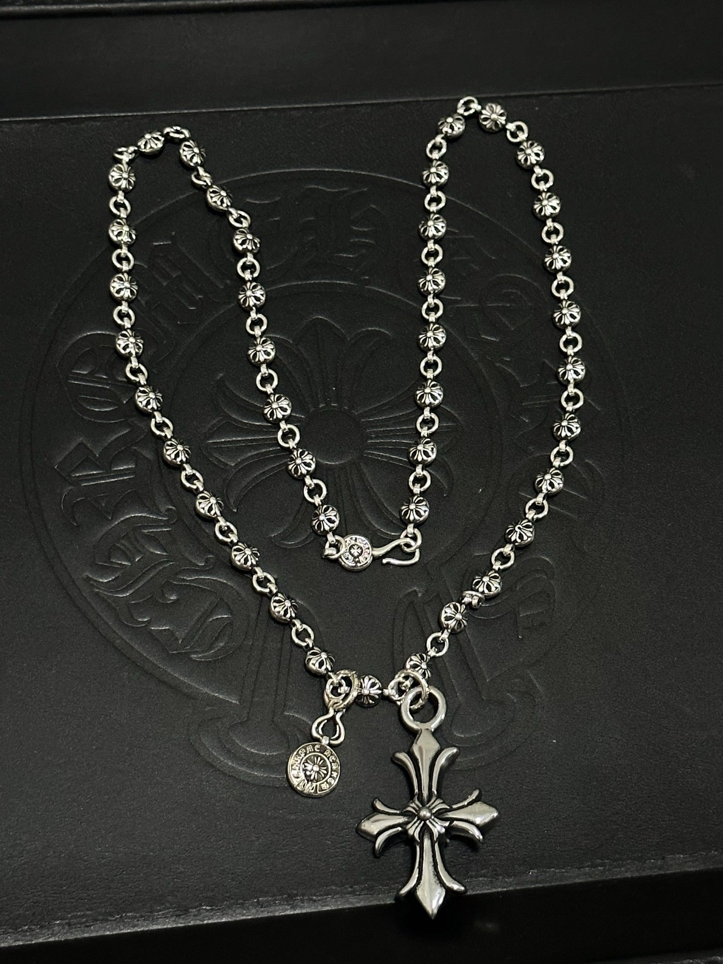 Chrome Hearts Sterling Silver Cross Necklace