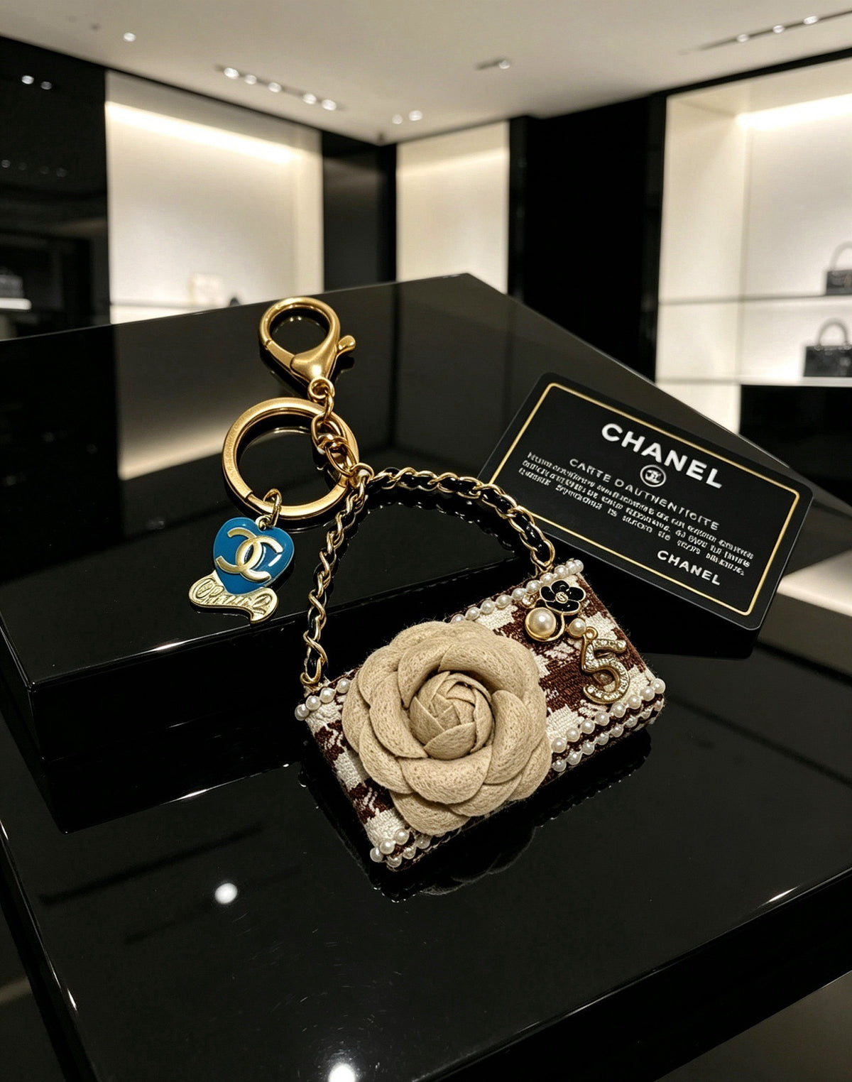 Chanel Vintage-Finish Keychain