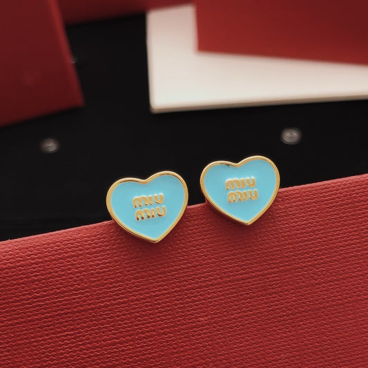 Miu Miu Brass Heart Earrings