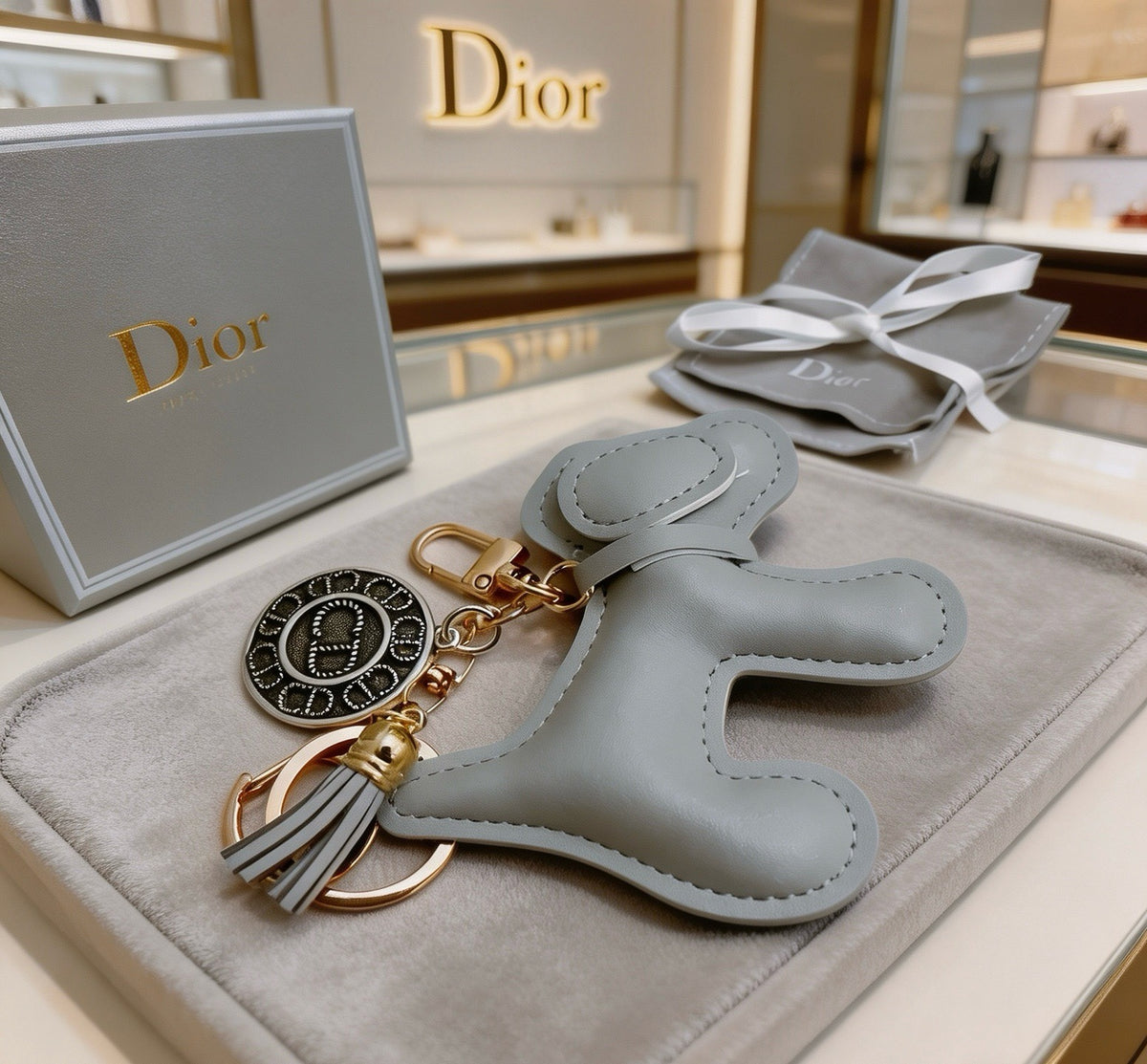 Dior Vintage-Finish Keychain