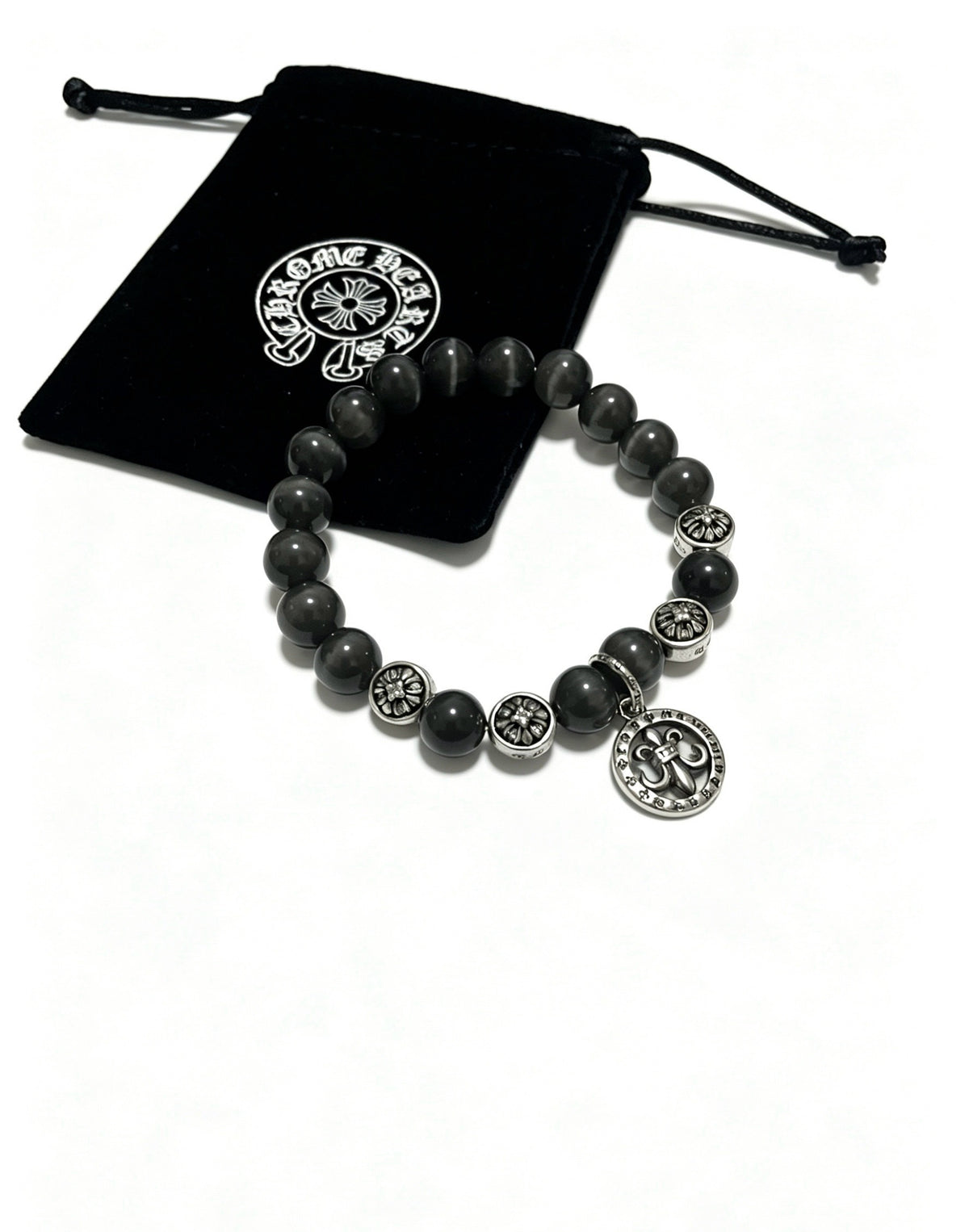 Chrome Hearts Sterling Silver Cross Bracelet