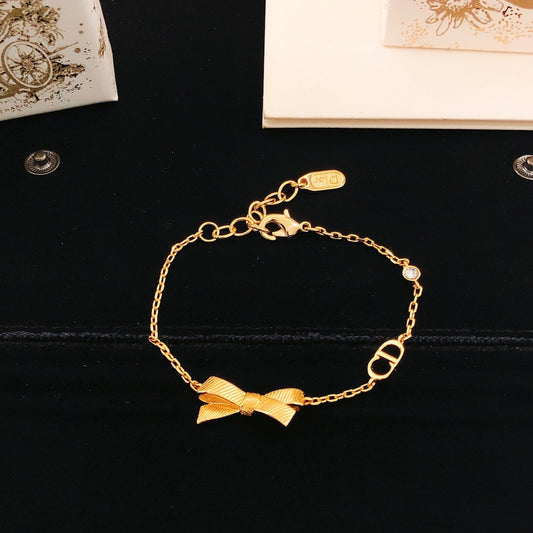 Dior Brass Bow Bracelet