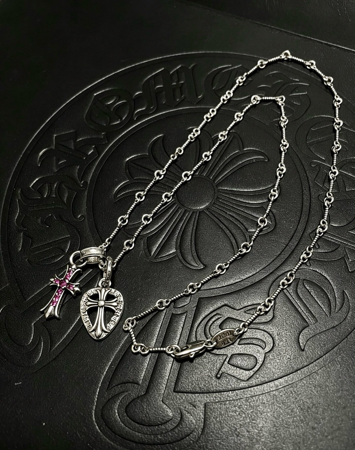 Chrome Hearts Sterling Silver Cross Necklace