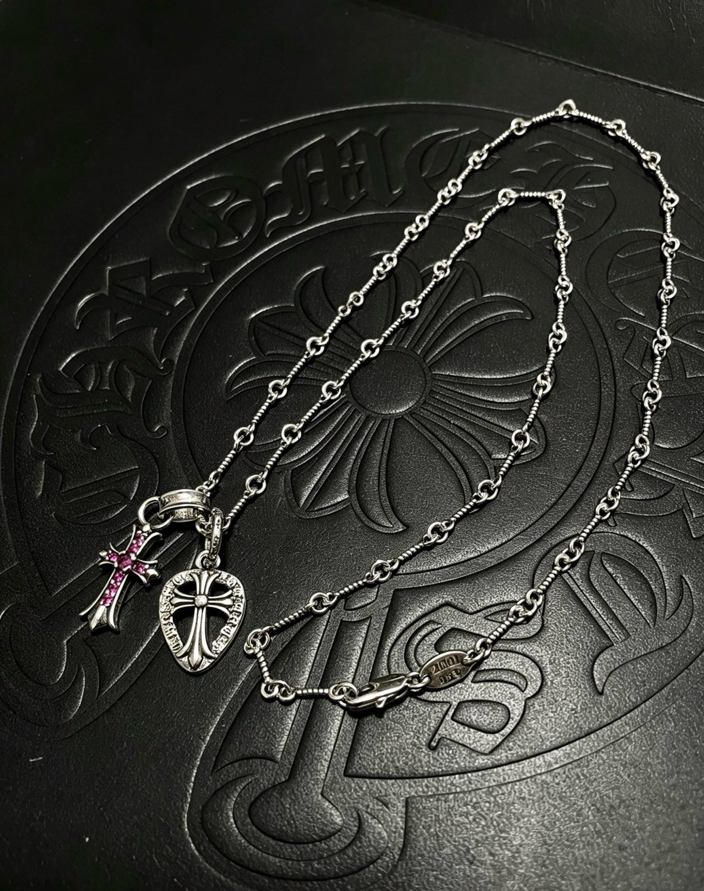 Chrome Hearts Sterling Silver Cross Necklace
