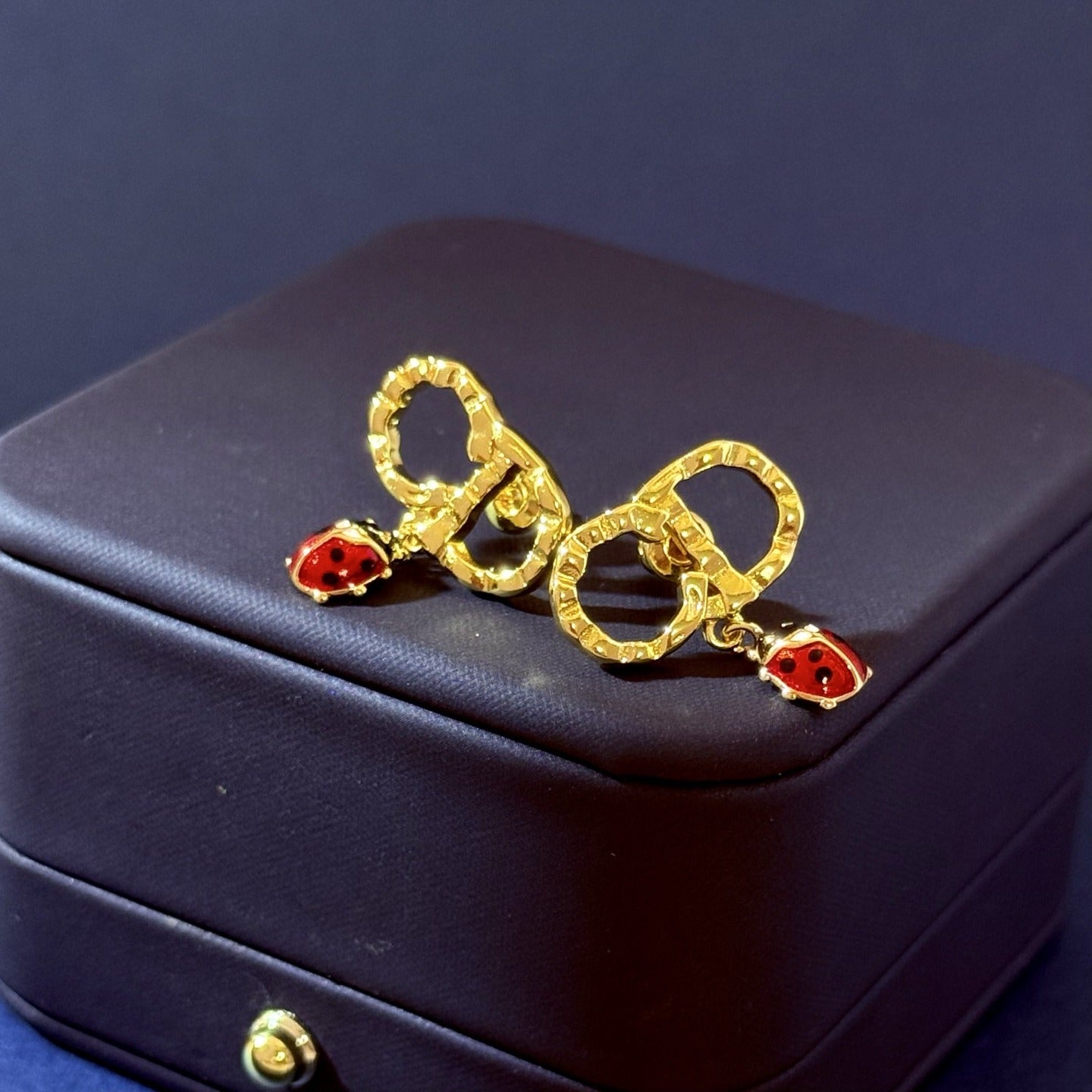 Dior Brass Logo Earrings