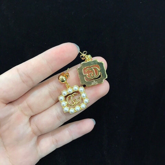 Gucci Sterling Silver Pearl Earrings