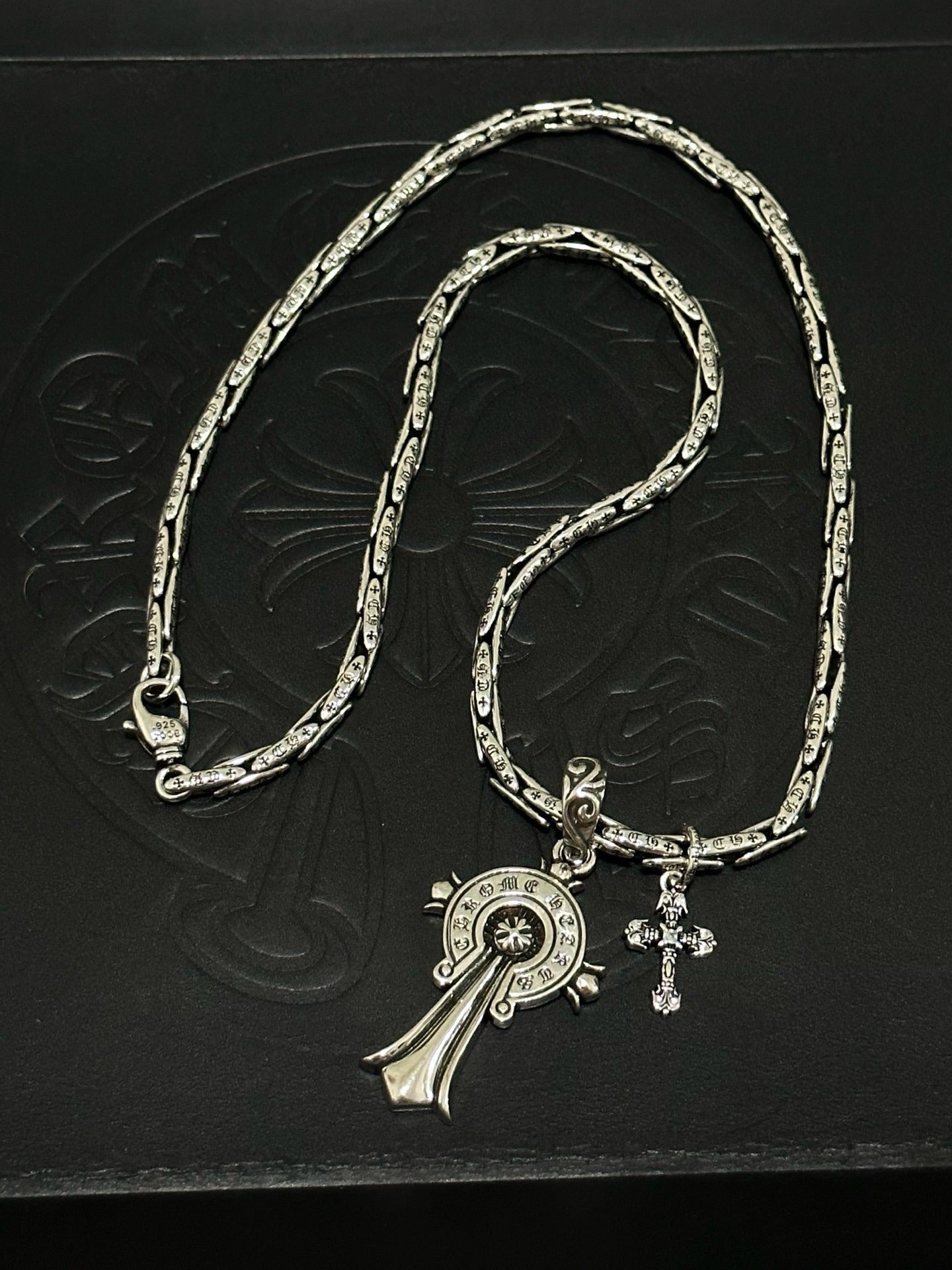 Chrome Hearts Sterling Silver Cross Necklace