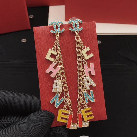 Chanel Brass Tassel Earrings