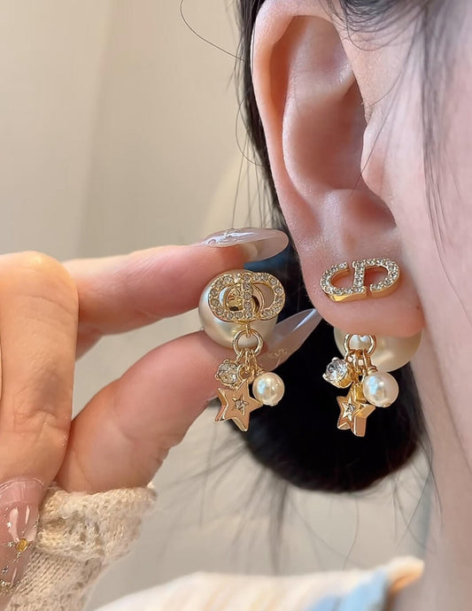 Dior Brass Star Earrings