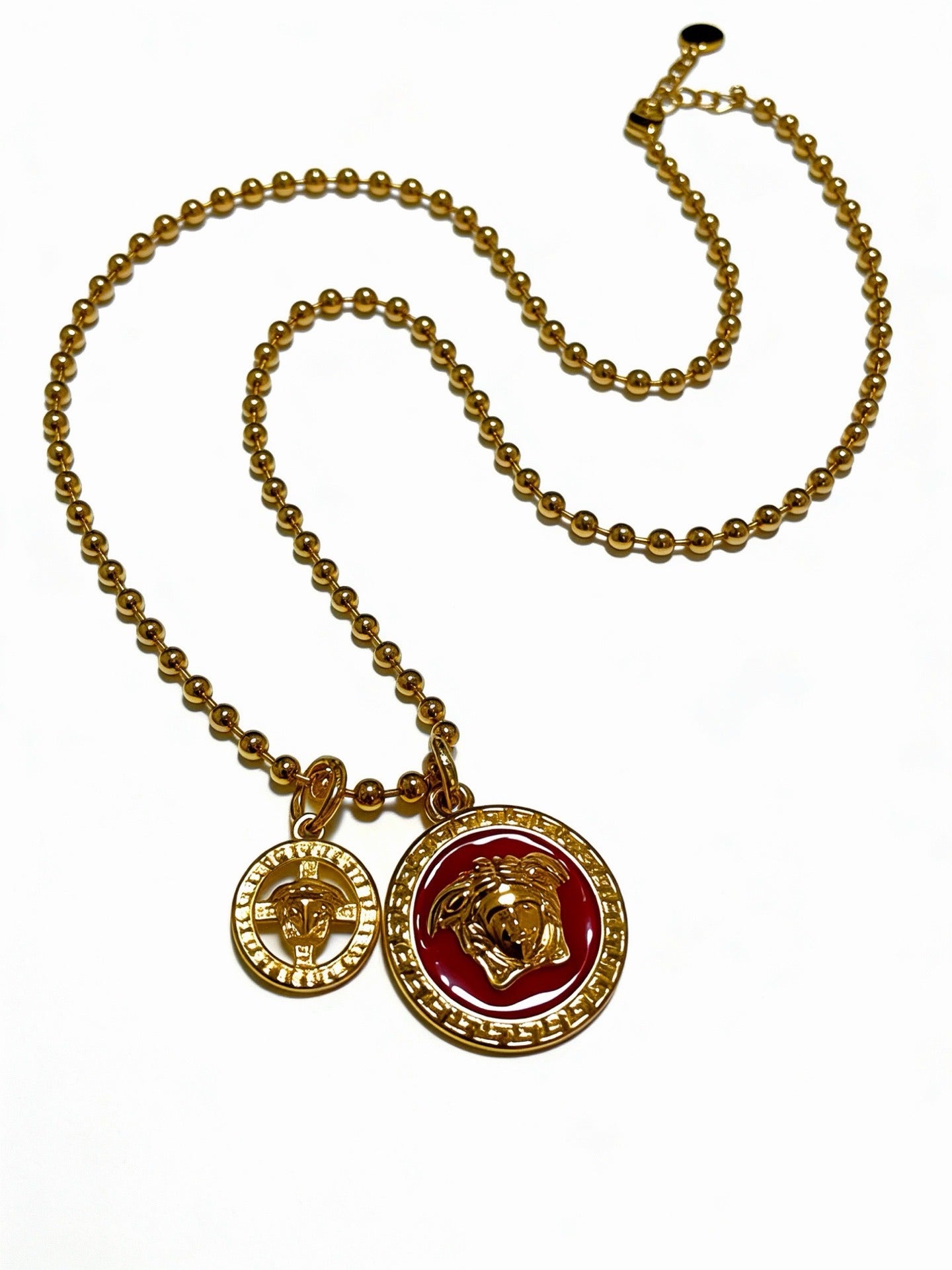 Versace Sterling Silver Chain Necklace