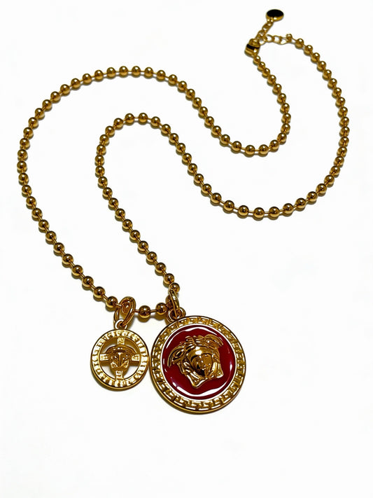 Versace Sterling Silver Chain Necklace